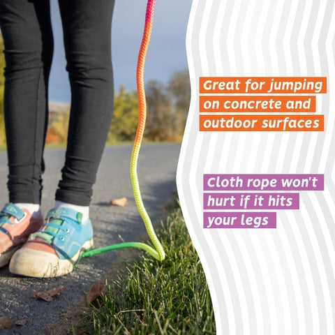 Rainbow Tie-Die Cloth Rope Jump Rope Elite Jumps
