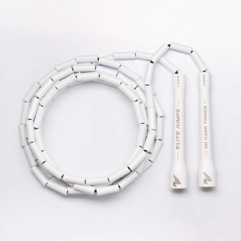 Do Hard Things® 1" Beaded Jump Rope Jump Rope Elite Jumps All White