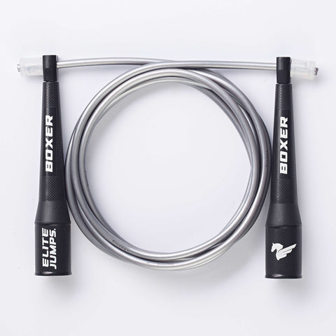 Boxer Training Jump Rope - 5mm PVC Jump Rope Elite Jumps Silver