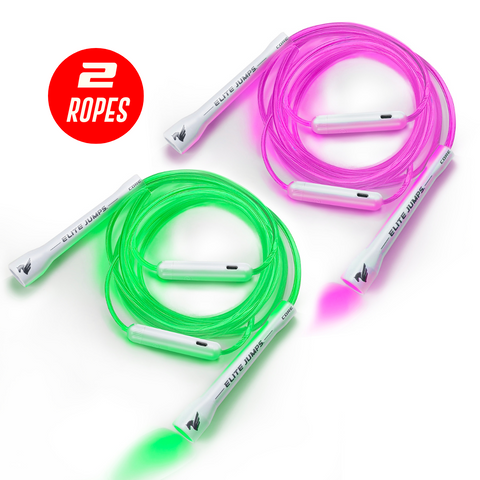 Light Show LED Double Dutch Jump Ropes - 12ft Jump Rope Elite Jumps