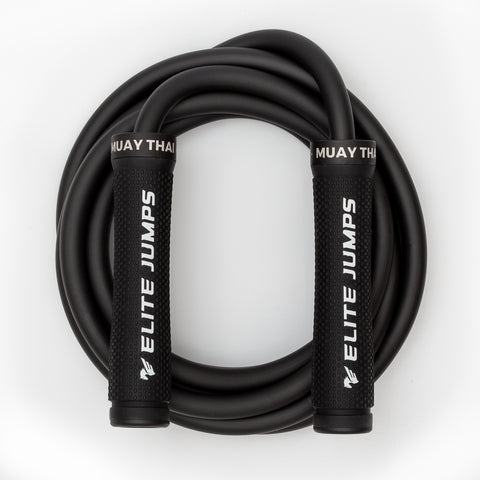 Muay Thai 3.0 - 1.5lb Weighted Jump Rope Jump Rope Elite Jumps Black