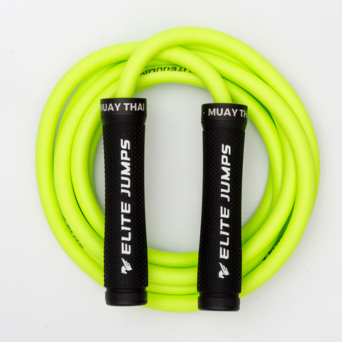 Muay Thai 3.0 - 1.5lb Weighted Jump Rope Jump Rope Elite Jumps Signal Green