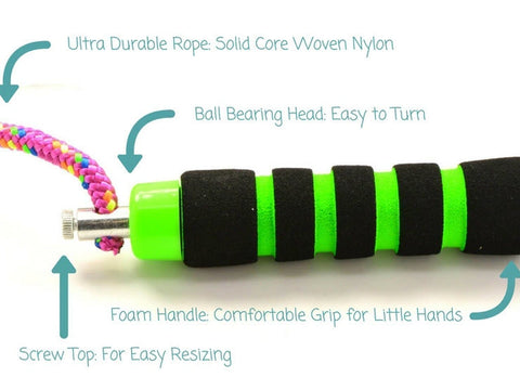 Rainbow Tie-Die Cloth Rope Jump Rope Elite Jumps