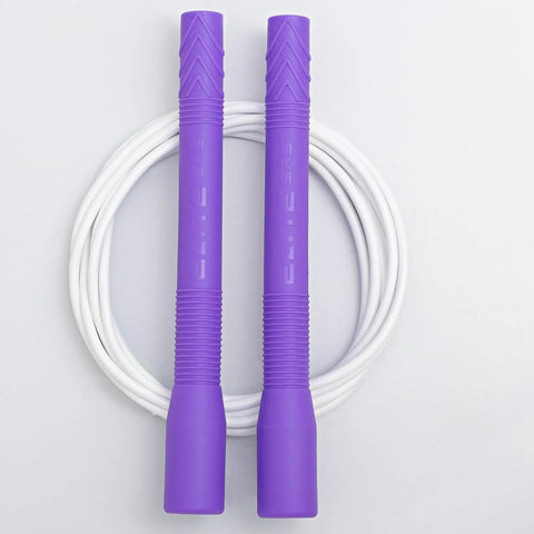 Freestyle Jump Rope - 4mm PVC with Long 8" Handle Jump Rope Elite Jumps No Purple