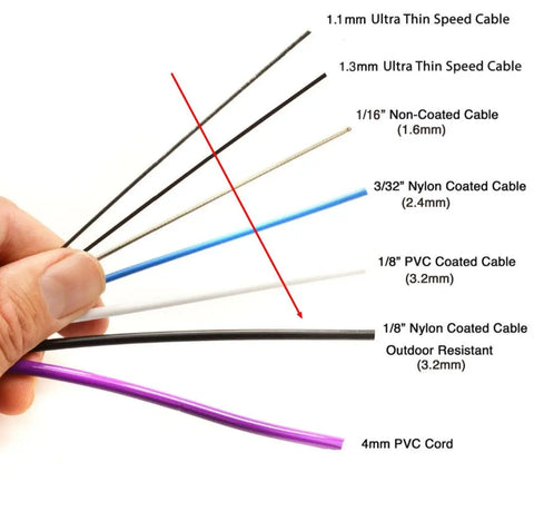 Thick Coated (Outdoor) Speed Cable - 3.2mm - Elite Jumps