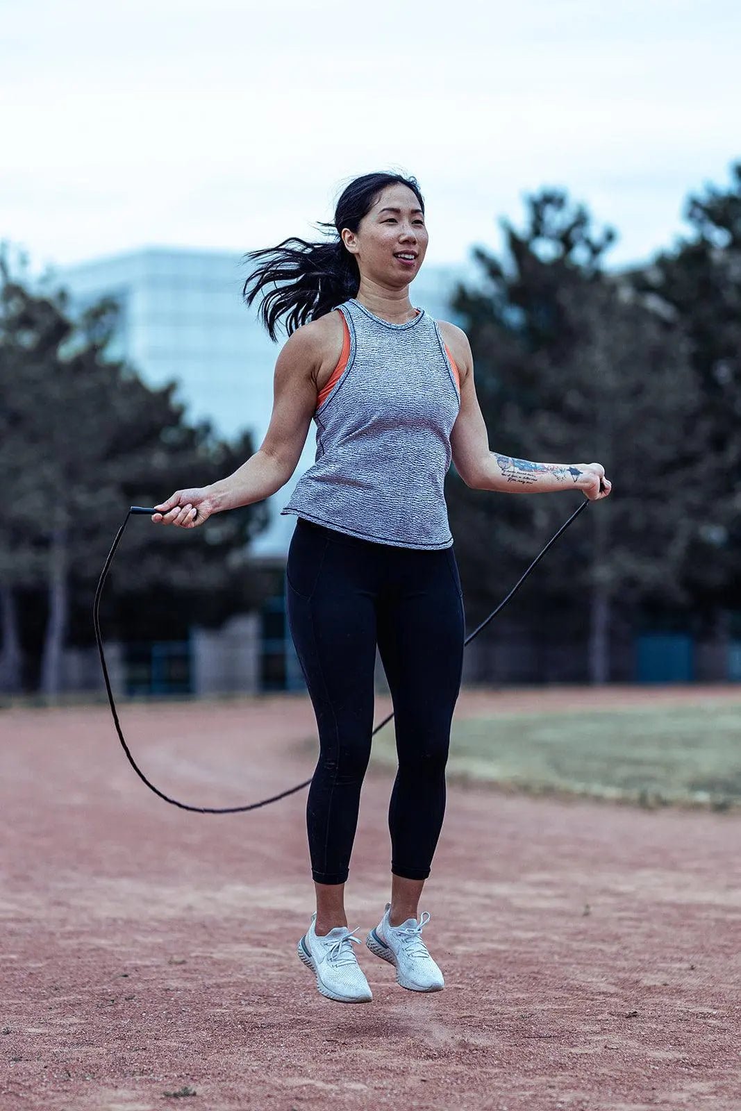 Skipping rope clearance exercise