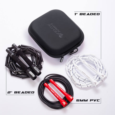 Beginner Progression Jump Rope Bundle Jump Rope Elite Jumps - Black Case