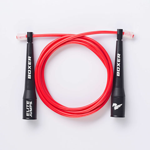 Boxer Training Jump Rope - 5mm PVC Jump Rope Elite Jumps Red
