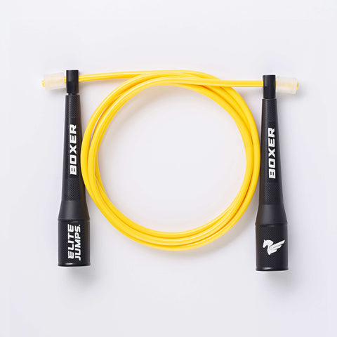 Boxer Training Jump Rope - 5mm PVC Jump Rope Elite Jumps Yellow