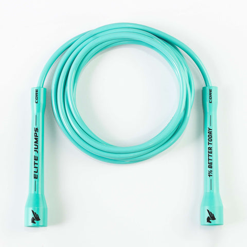 1% Better Today - 6mm PVC Jump Rope Jump Rope Elite Jumps Turquoise