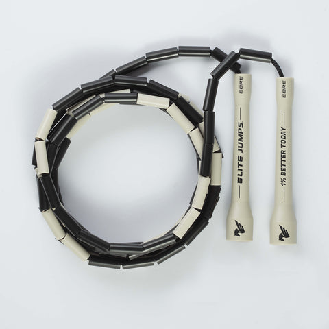 1% Better Today - 1" Beaded Jump Rope Jump Rope Elite Jumps Light Gray