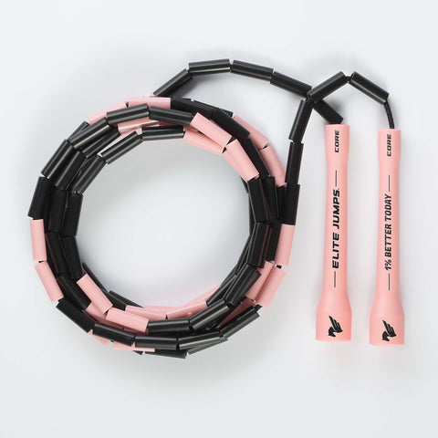 1% Better Today - 1" Beaded Jump Rope Jump Rope Elite Jumps Pastel Pink