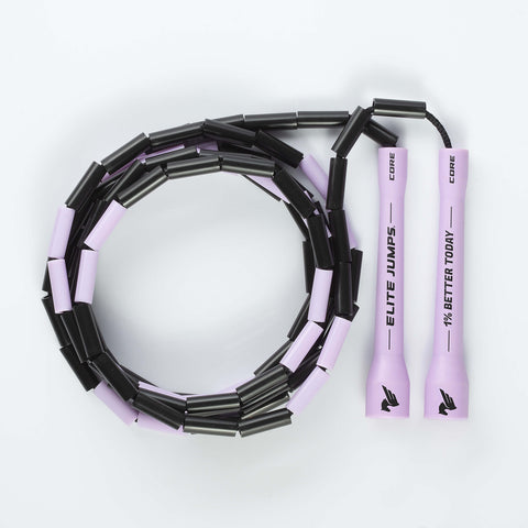 1% Better Today - 1" Beaded Jump Rope Jump Rope Elite Jumps Pastel Purple