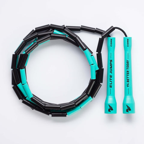 1% Better Today - 1" Beaded Jump Rope Jump Rope Elite Jumps Turquoise