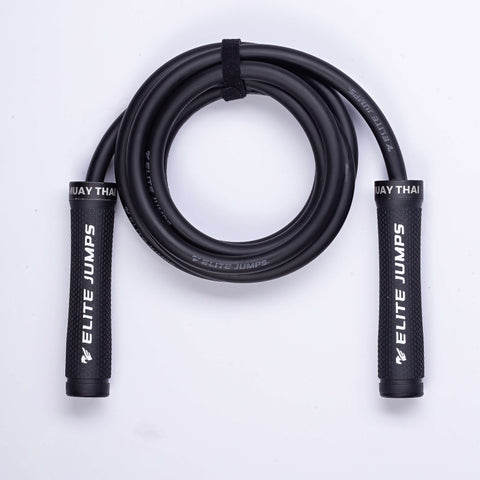 Muay Thai 3.0 - Adjustable 1.5lb Weighted Jump Rope Jump Rope Elite Jumps - Black