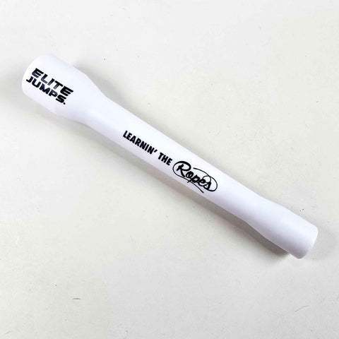Learnin the Ropes Handles Elite Jumps White with Black Print